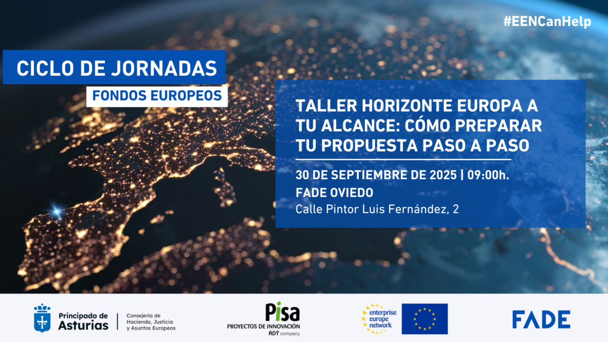 30 de septiembre de 2025 Taller Horizonte Europa a tu alcance: cómo preparar tu propuesta paso a paso